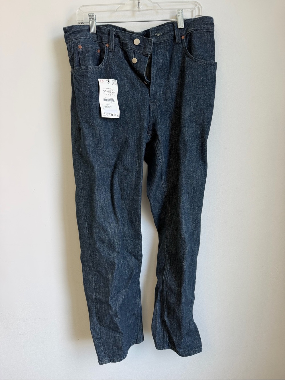 Zara Men's Straight Dark Blue Denim Jeans